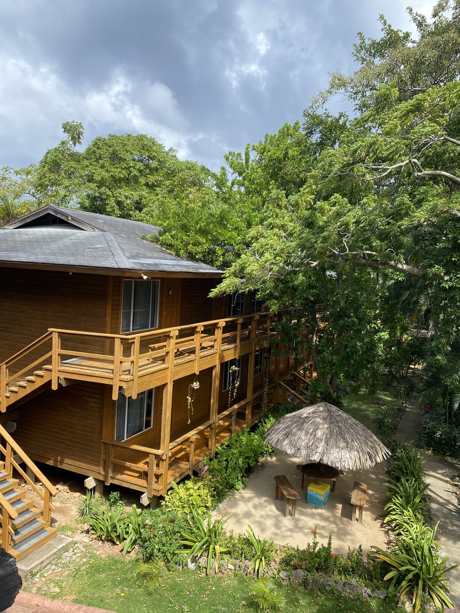 Lodge view from the garden