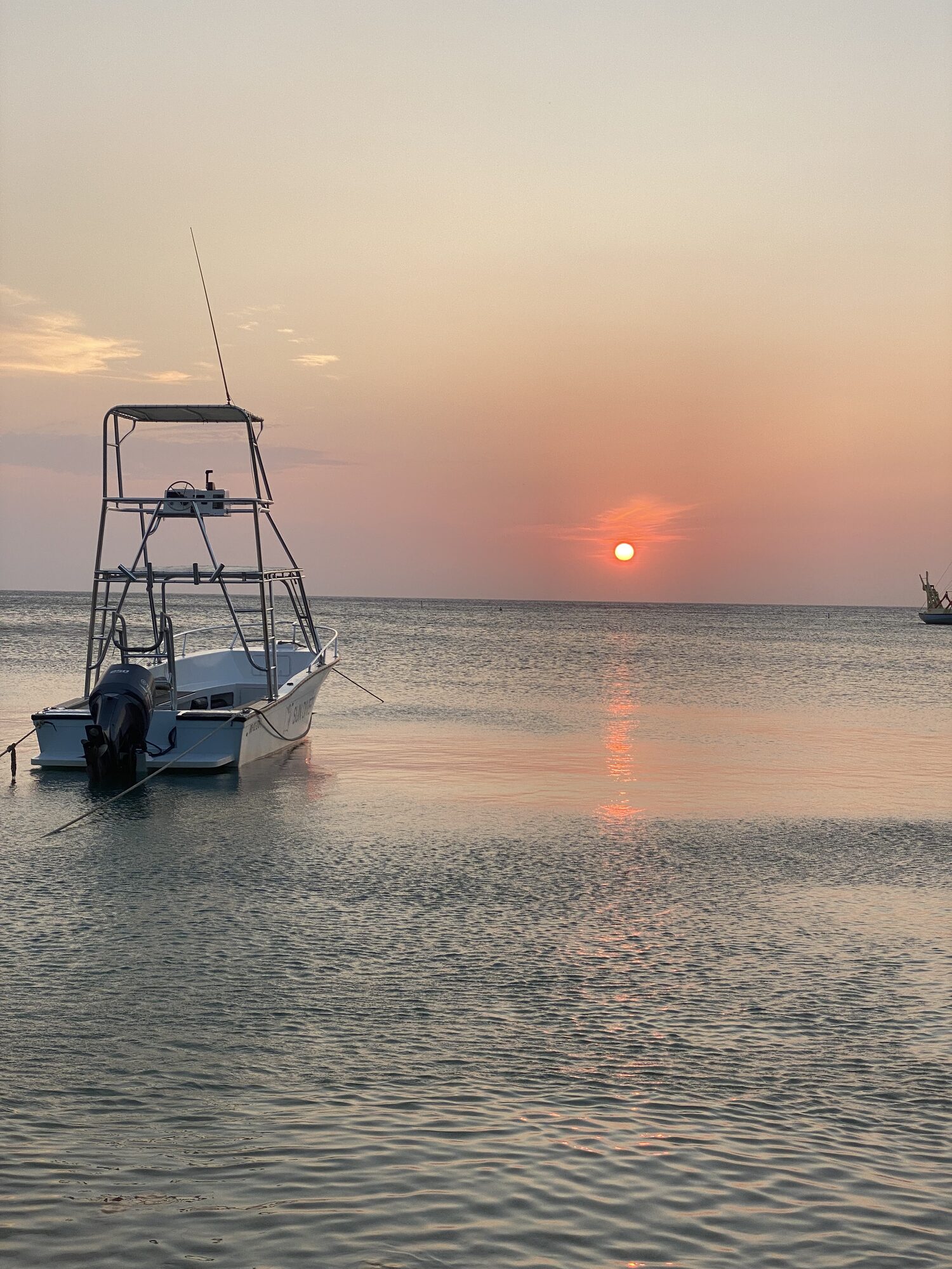 Boat at sunset