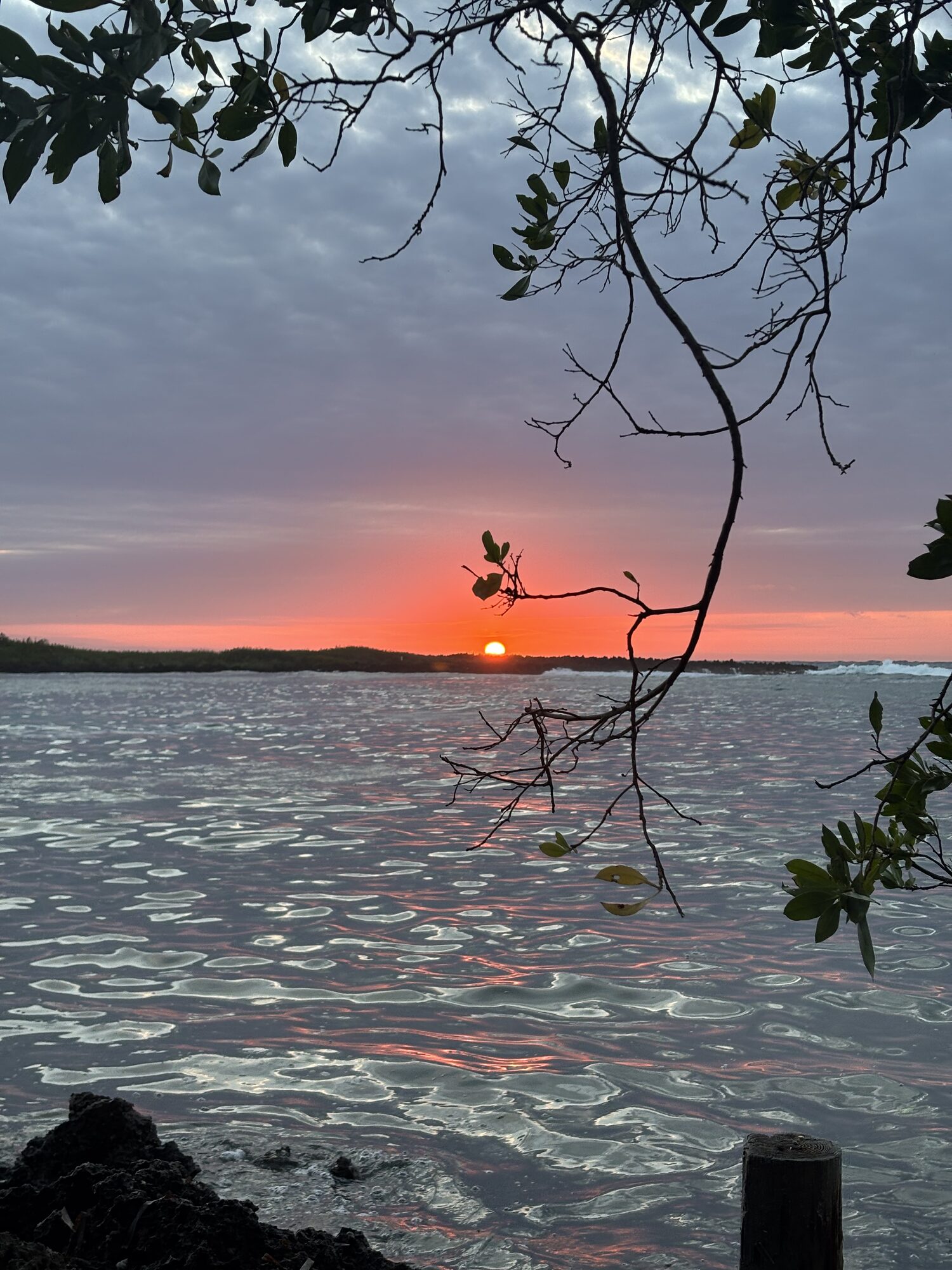 Sunset over the lagoon