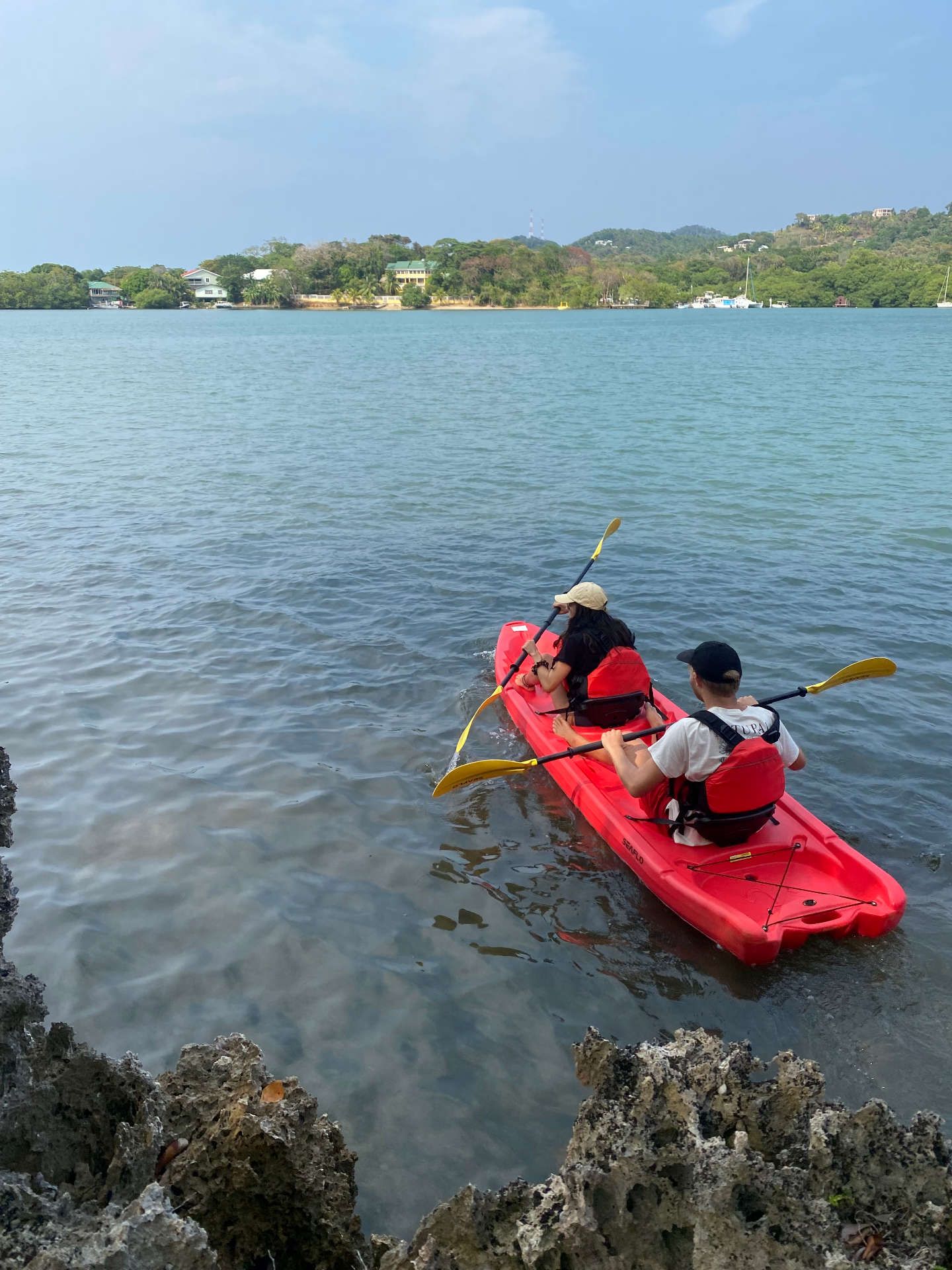 Kayaking out from the lodge into Gibson Bight.